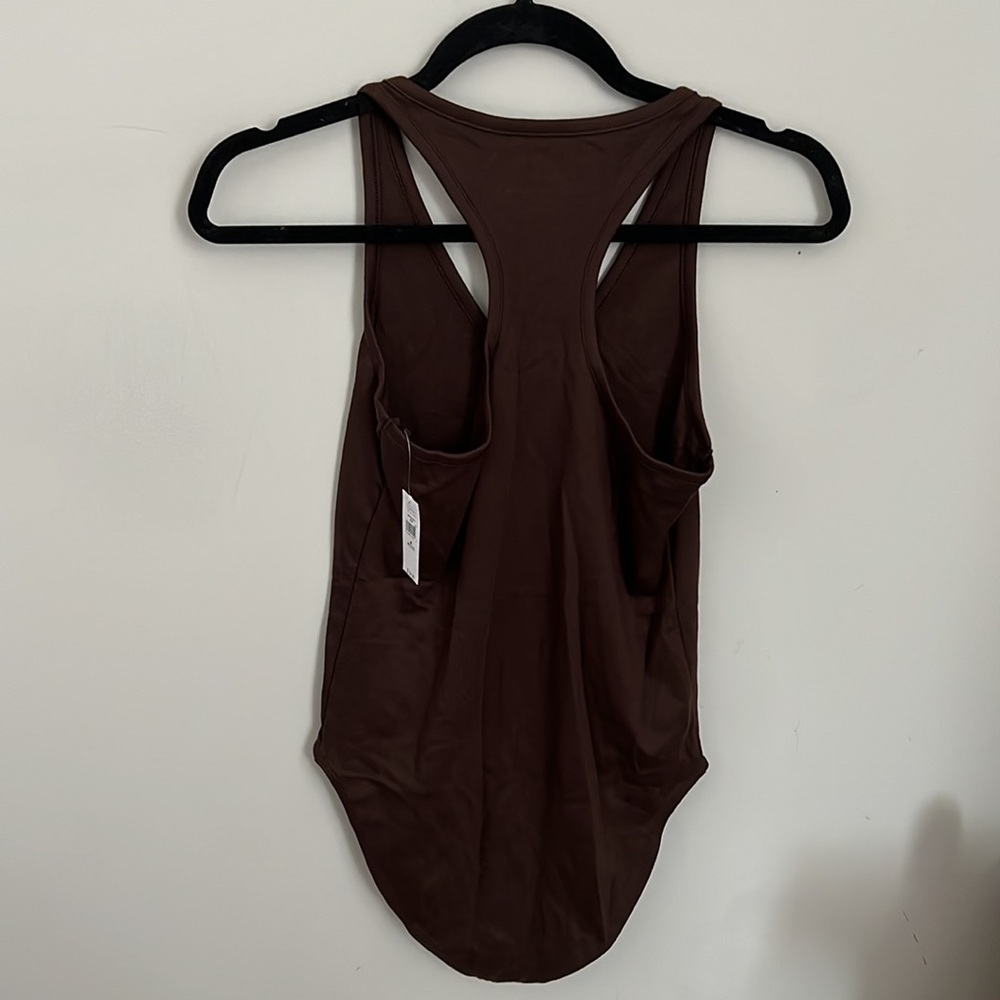 GAP V-Neck Modern Bodysuit in Chocolate Brown - Picture 2 of 3